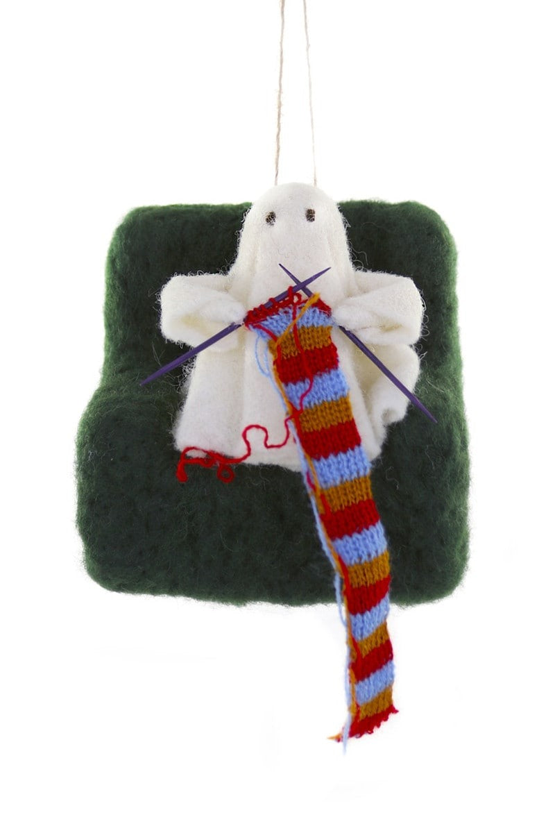 Knitting Ghost Ornament Ornament Cody Foster and Co.