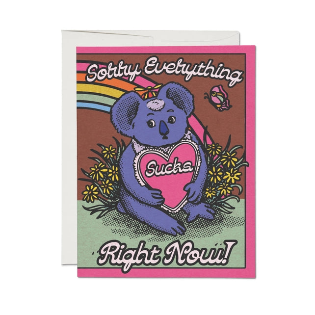 Sorry Koala Card Greeting Cards Red Cap Cards