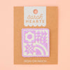 Lavender Quilt Block Iron-On Patch Sarah Hearts