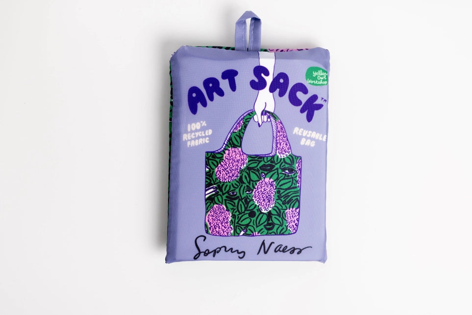 Lilacs Art Sack - Reusable Tote Accessories Yellow Owl Workshop