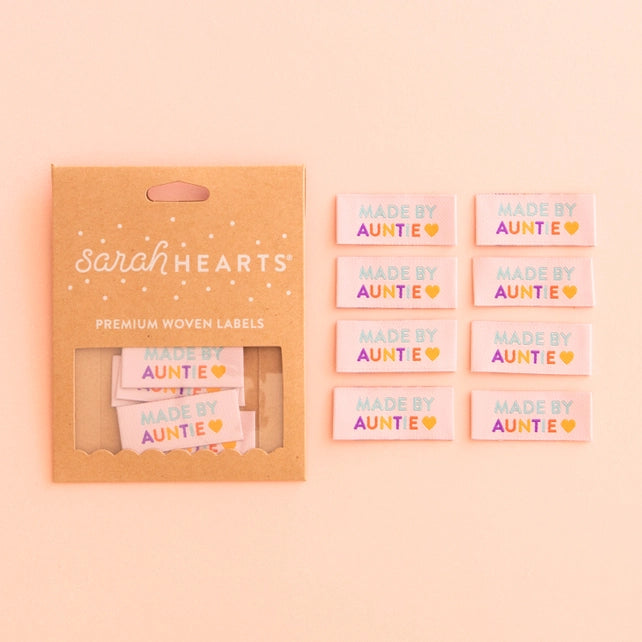 Made by Auntie Label Sarah Hearts