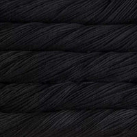 Close-up of black yarn with a textured surface