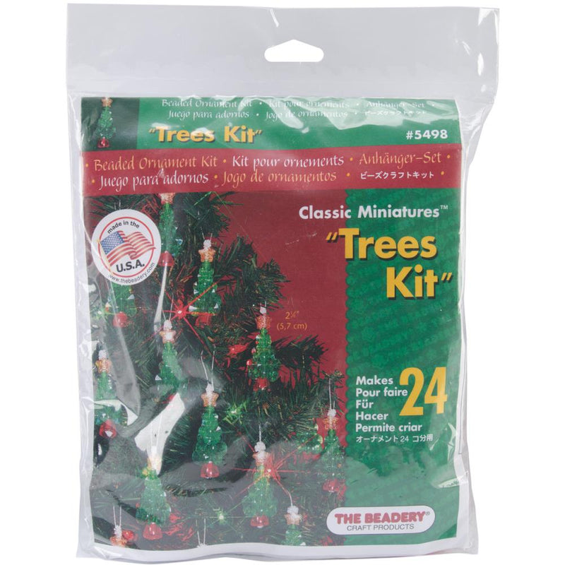 Beadery Craft Products Classic Miniatures Trees Kit packaging on a white background