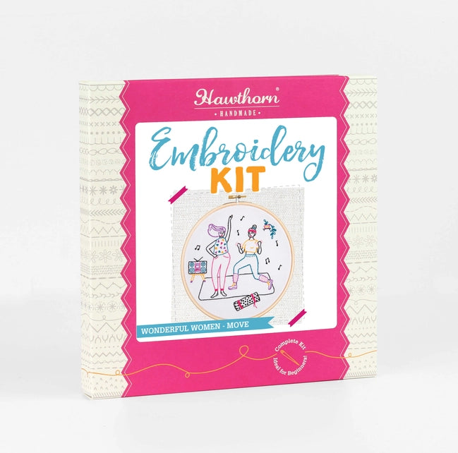 Box with embroidery kit