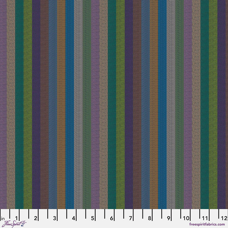 Close-up of fabric with multicolor stripes.