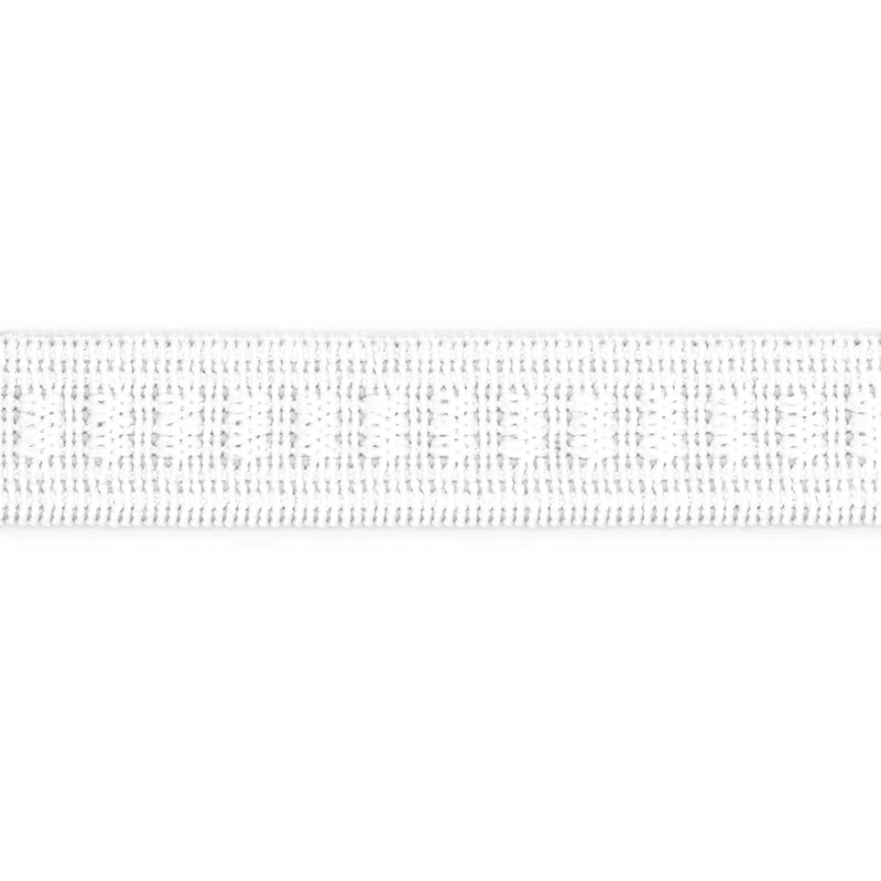 Close-up of white elastic on a white background