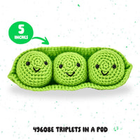 Finished peas in a pod amigurumi 