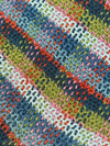 A close shot of a crochet plaid design.