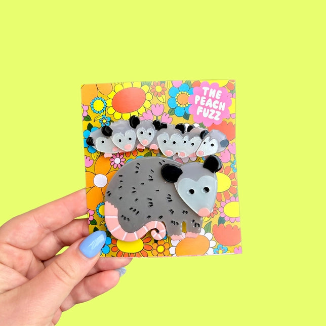 Possum Family Clip Set Accessories The Peach Fuzz