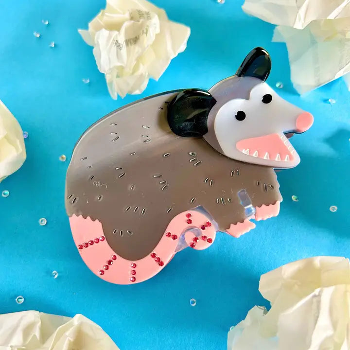 Possum shaped hair claw