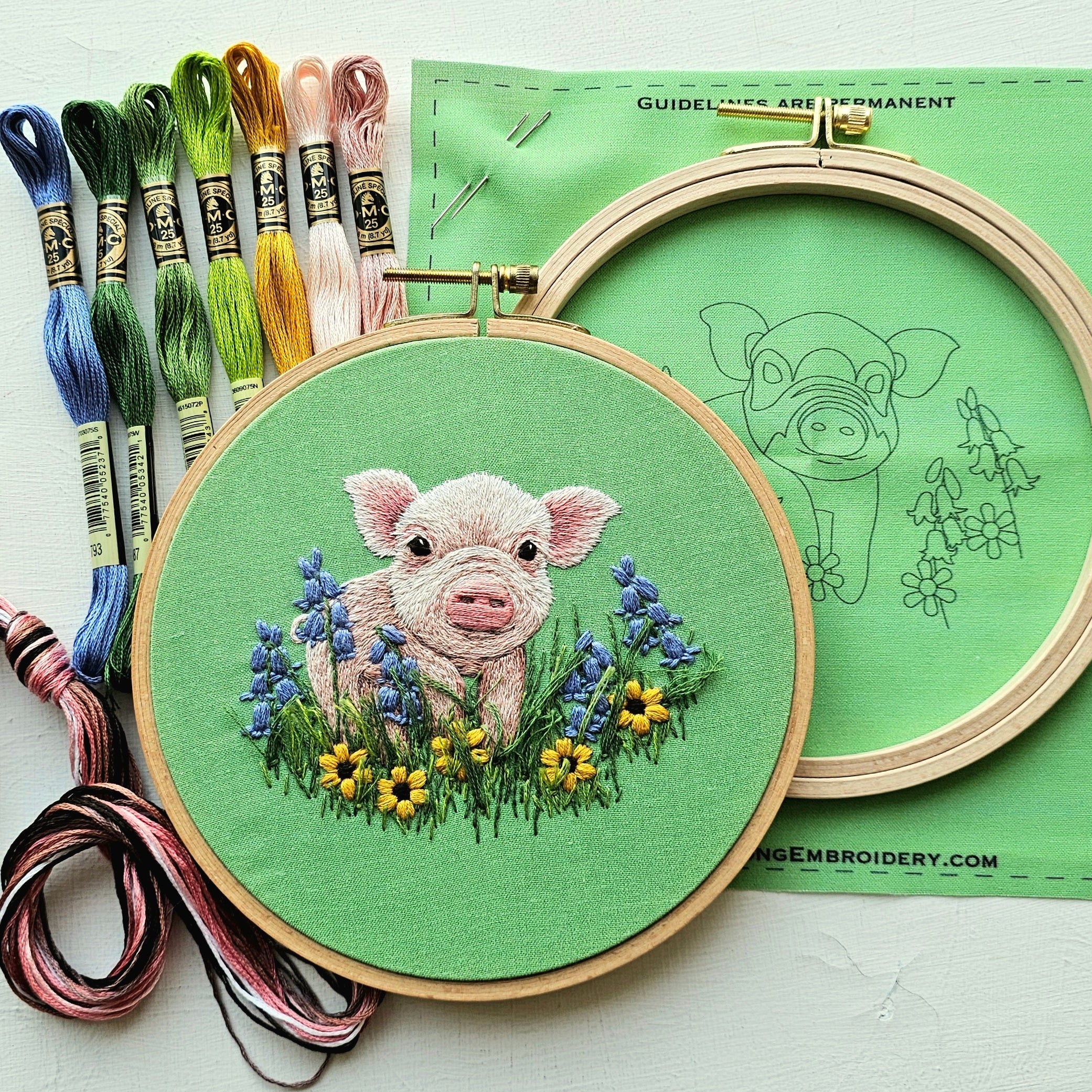 Posing Piglet Embroidery Kit