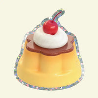 Custard sticker with glittery edge