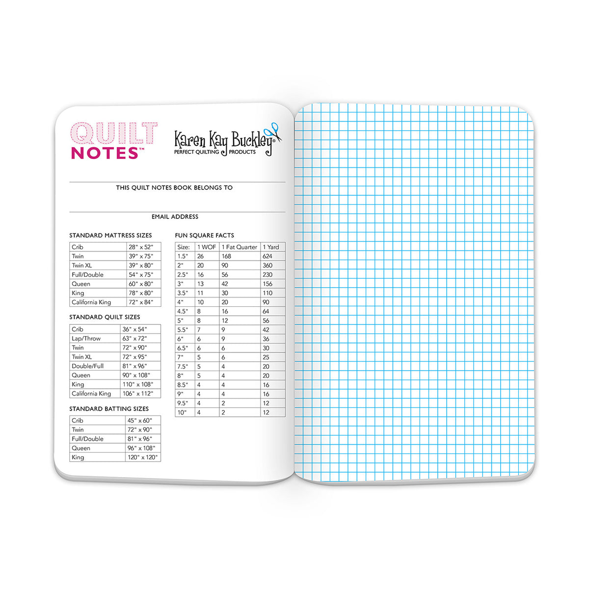 Quilt Notes Graph Paper Notebook Brooklyn Craft Company
