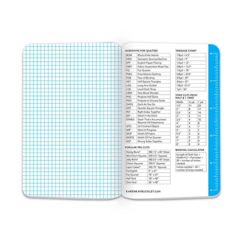 Quilt Notes Graph Paper Notebook Brooklyn Craft Company