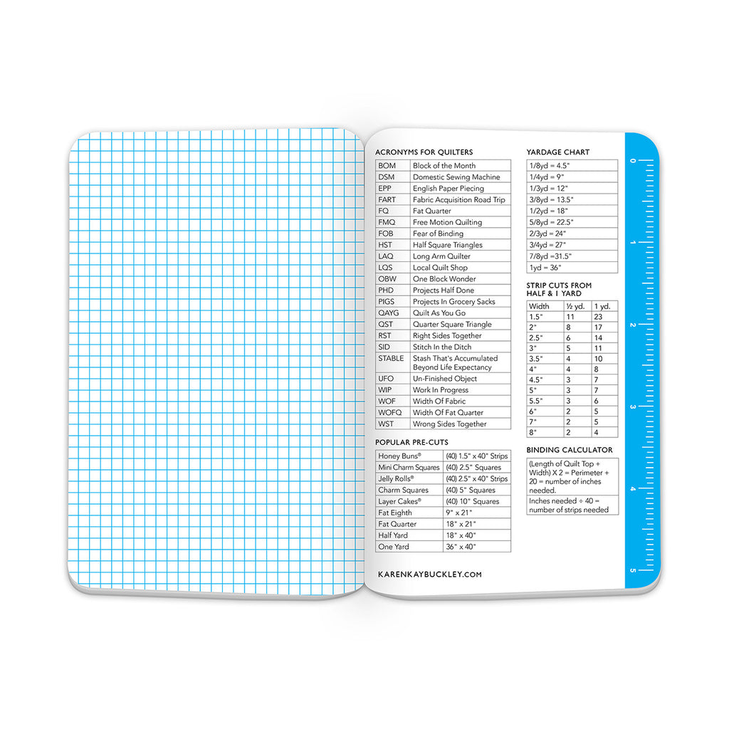 Quilt Notes Graph Paper Notebook