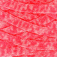 Close-up of pink and white yarn with a textured pattern