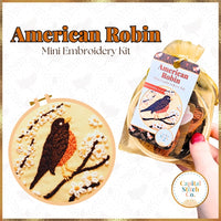 American Robin Mini Embroidery Kit Kit Capital Stitch Co.
