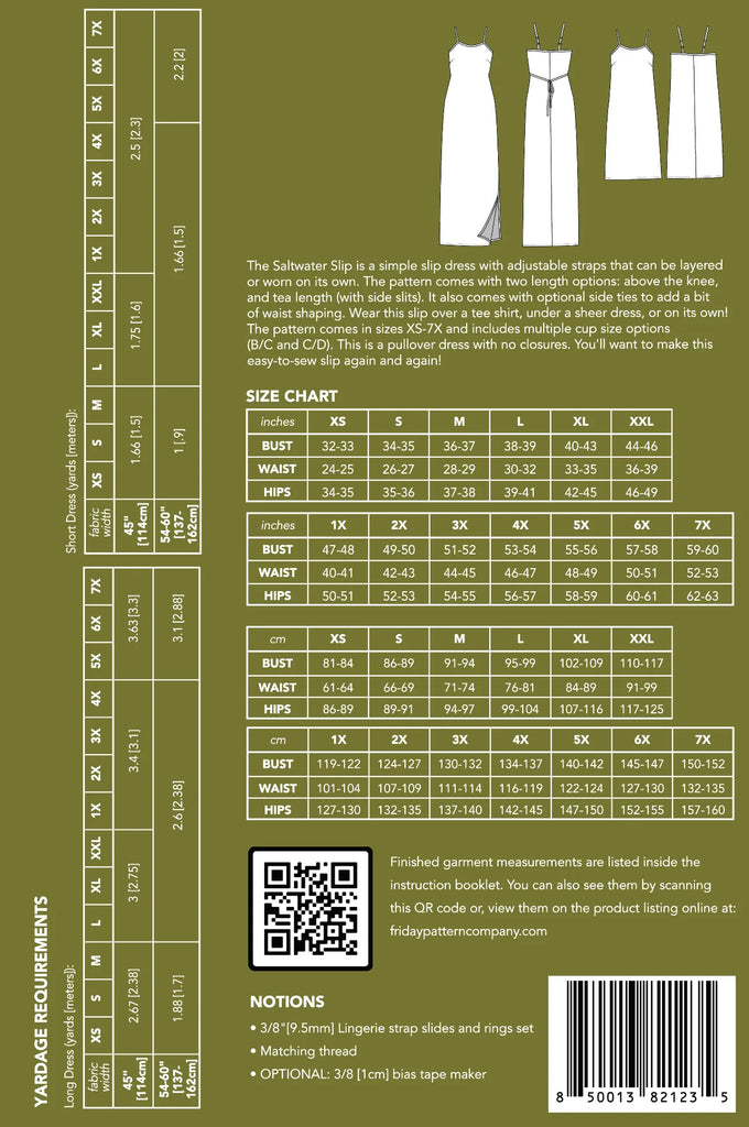 Saltwater Slip Dress Pattern Pattern Friday Pattern Company