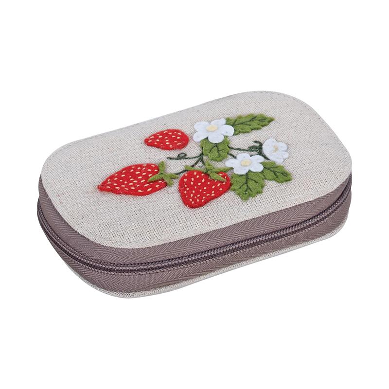 Strawberry Sewing Kit Zip Case Storage Hobby Gifts