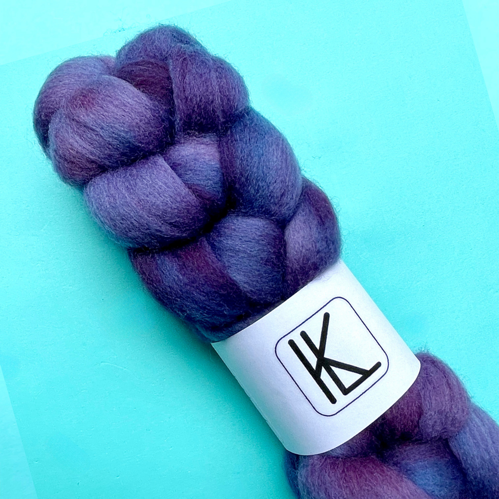 Hand Dyed Corriedale Fiber