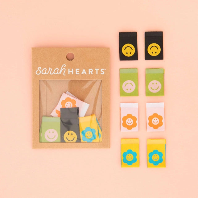 Multipack of smiley face themed garment labels