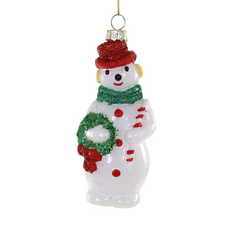 Snowman & Candy Cane Ornament Ornament Cody Foster and Co.