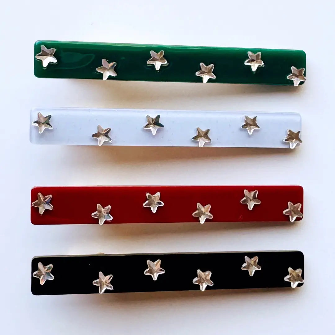 Stardust Clips in Cherry Red