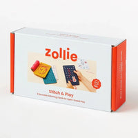 Zollie Stitch & Play product packaging on a white background