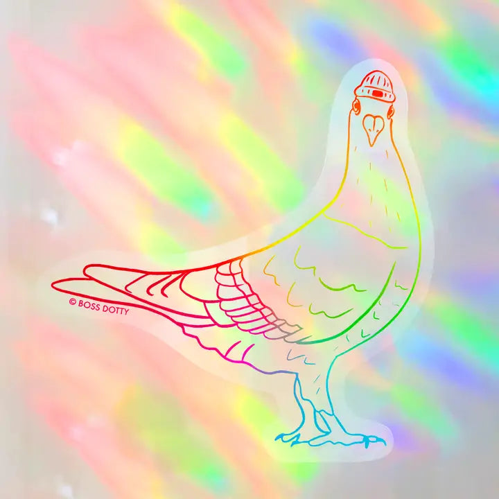 Pigeon suncatcher sticker