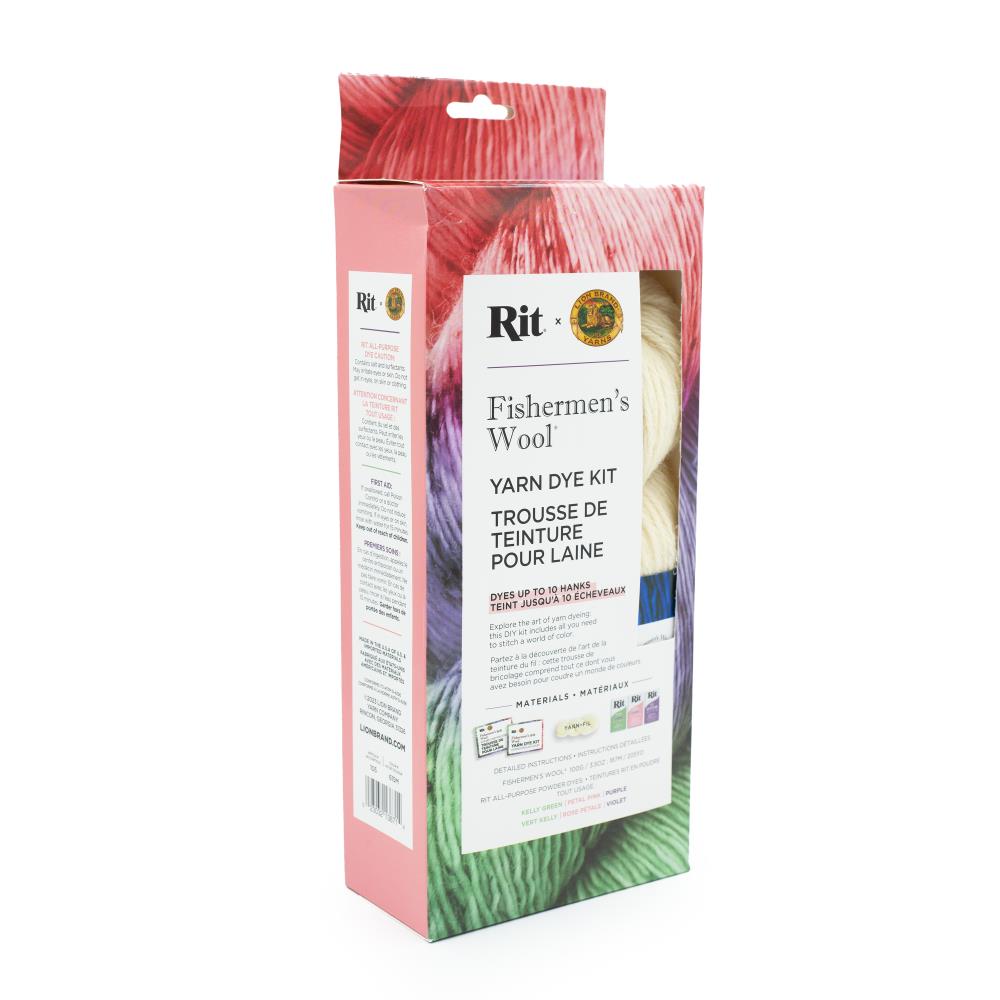 Fishermen's Wool Yarn Dye Rit Kit Dye RIT Petal Pink/Purple/Kelly Green