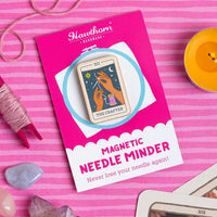 Tarot card magnetic needle minder