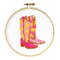 Cowgirl Boots Cross Stitch Kit Kit The Stranded Stitch