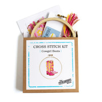 Cowgirl Boots Cross Stitch Kit Kit The Stranded Stitch