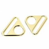 1-1/2 inch Flat Triangle Ring (Set of 2) - Gold