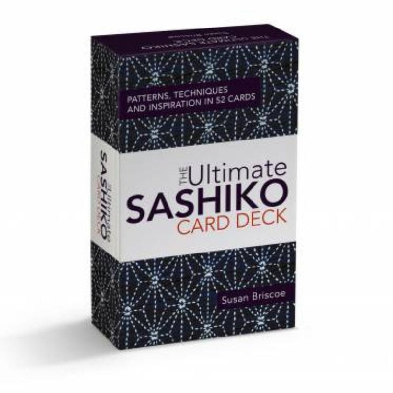 Box of 'The Ultimate Sashiko Card Deck' by Susan Briscoe on a white background