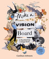 Book cover of 'Make a Vision Board' by CanDace Johnson with artistic collage design.