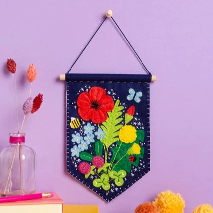 Wildflower Pennant Felt Craft Kit Kit Hawthorn Handmade