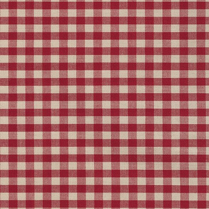 Crawford Gingham by Robert Kaufman in Wine