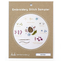Winter - Embroidery Stitch Sampler