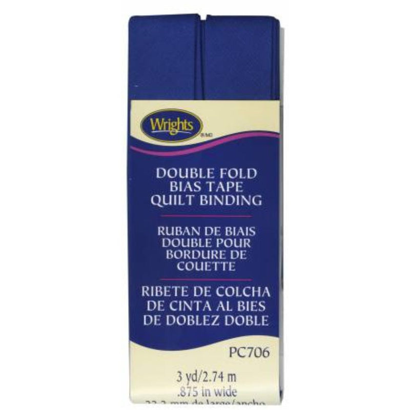 Box of Wrights double fold bias tape quilt binding on a white background