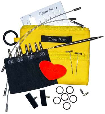ChiaoGoo TWIST Shorties 3" Tip Knitting Needle Set