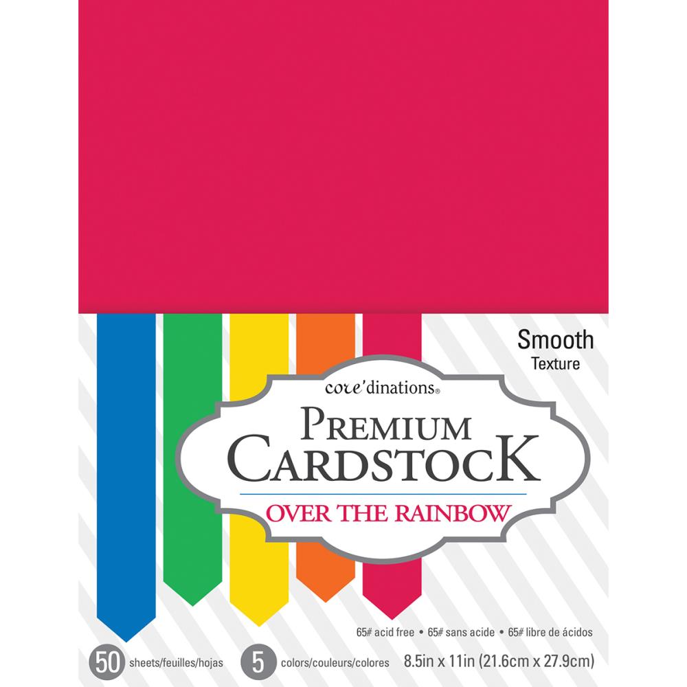Premium Rainbow Cardstock 8.5" x 11"
