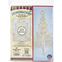 Beaded White Christmas Tree Macramé Kit Macrame Design Works Crafts