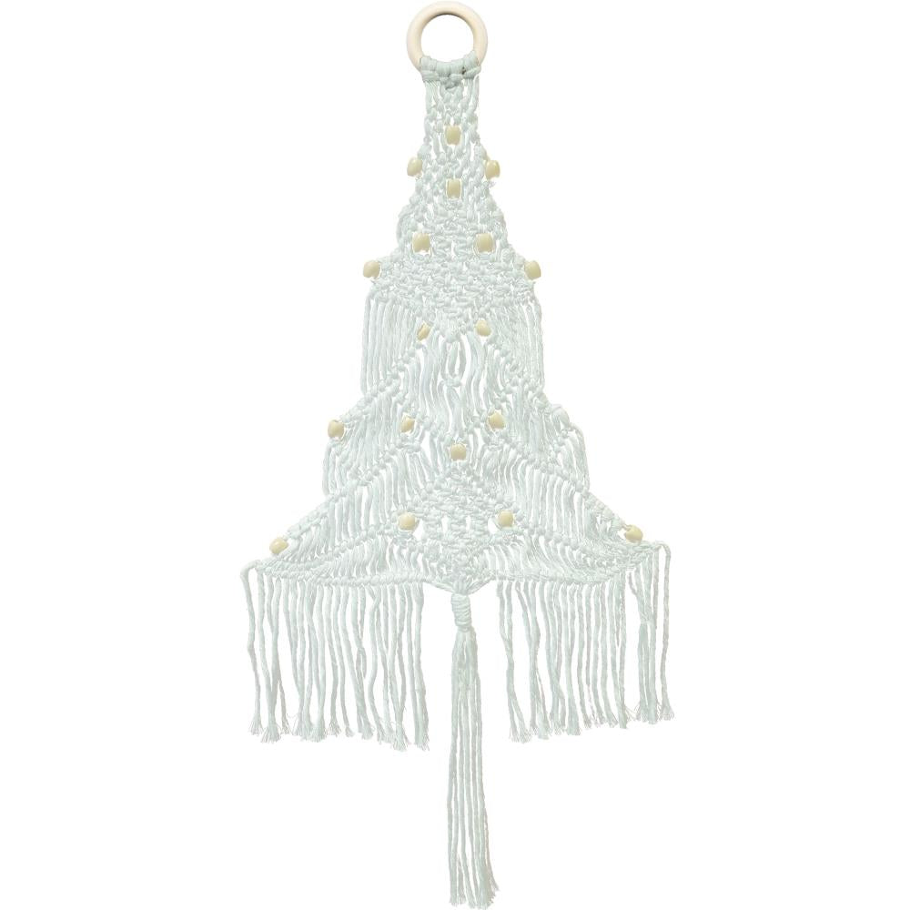 Beaded White Christmas Tree Macramé Kit Macrame Design Works Crafts