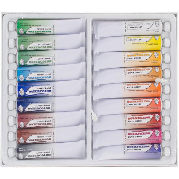 Set of 18 Watercolor Tubes Paint Royal & Langnickel