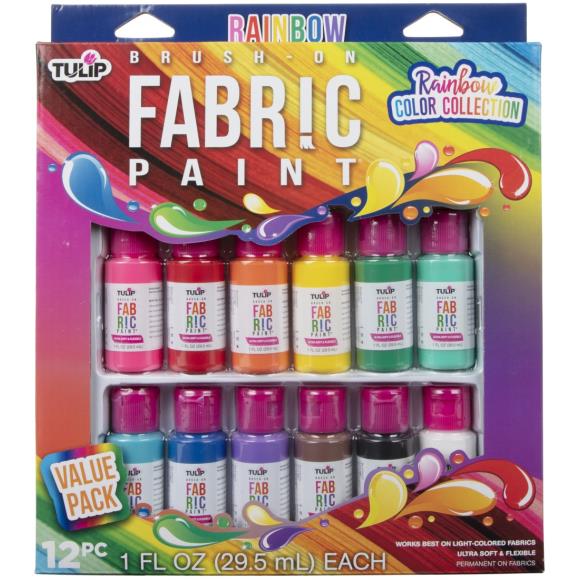 Brush On Fabric Paint - Rainbow Collection