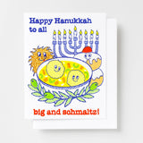 happy hannukah to all big and schmaltz card