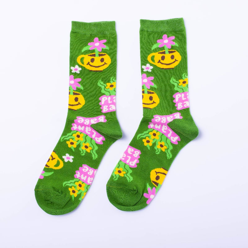 Plant Babe Socks Accessories Yellow Owl Workshop