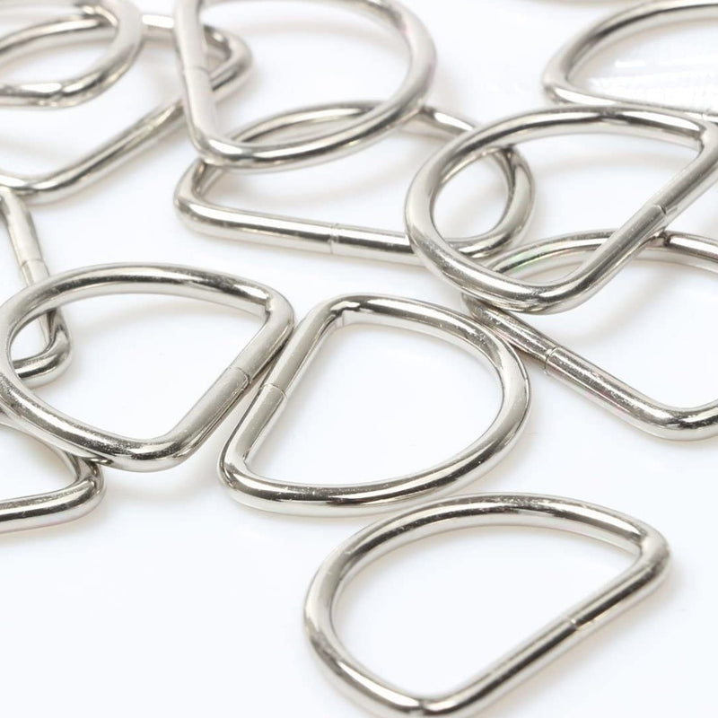 1-1/2 Inch D-Rings (Set of 2) - Nickel Notions Brooklyn Craft Company