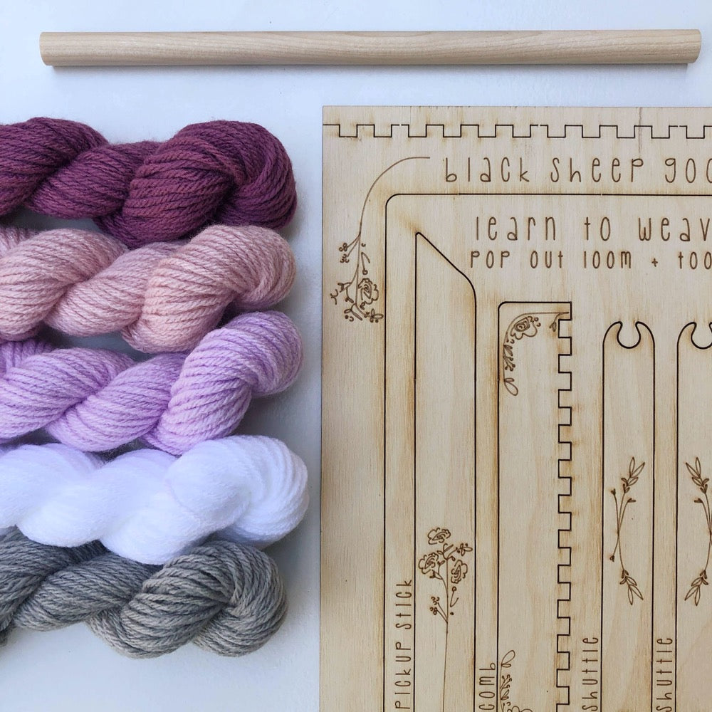 DIY Tapestry Weaving Kit Kit Black Sheep Goods Orchid